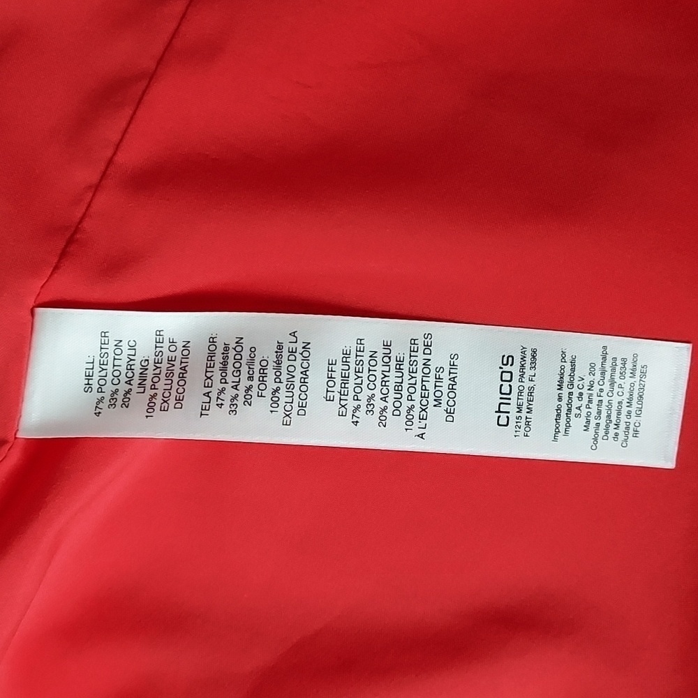 Chico's textured jacket Sz-3 - Picture 9 of 12